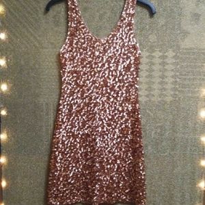 Gold sequence dress